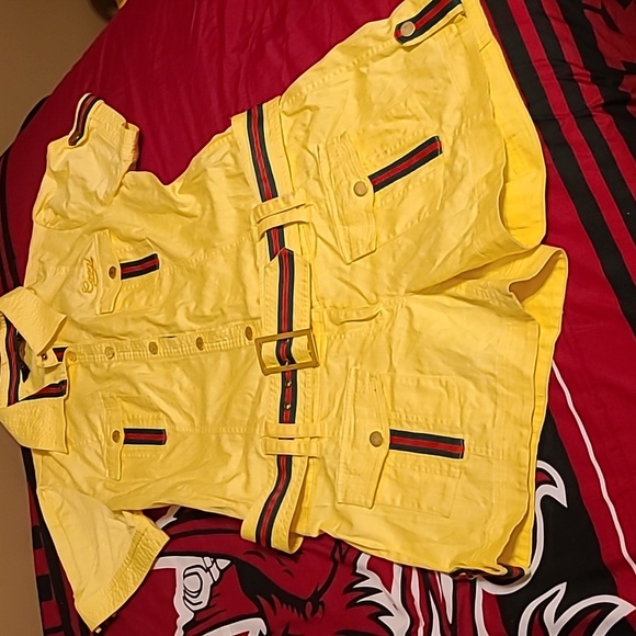 COOGI Pants - Y2K COOGI women's Yellow Romper Sz.11/12